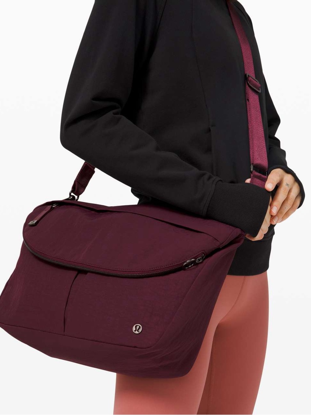 lululemon athletica Plum Crossbody Messenger Bag